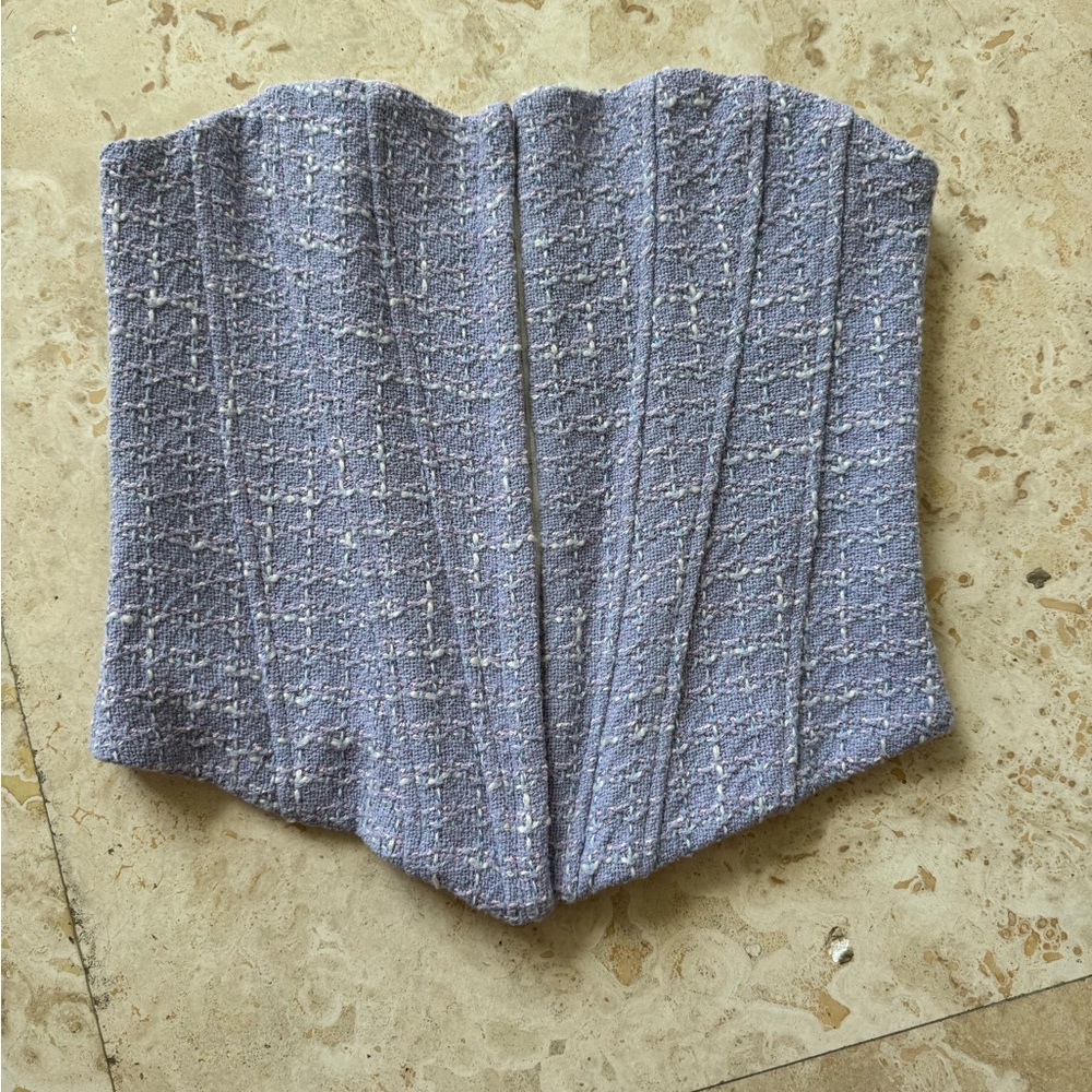 Purple knit corset top from Zara size small